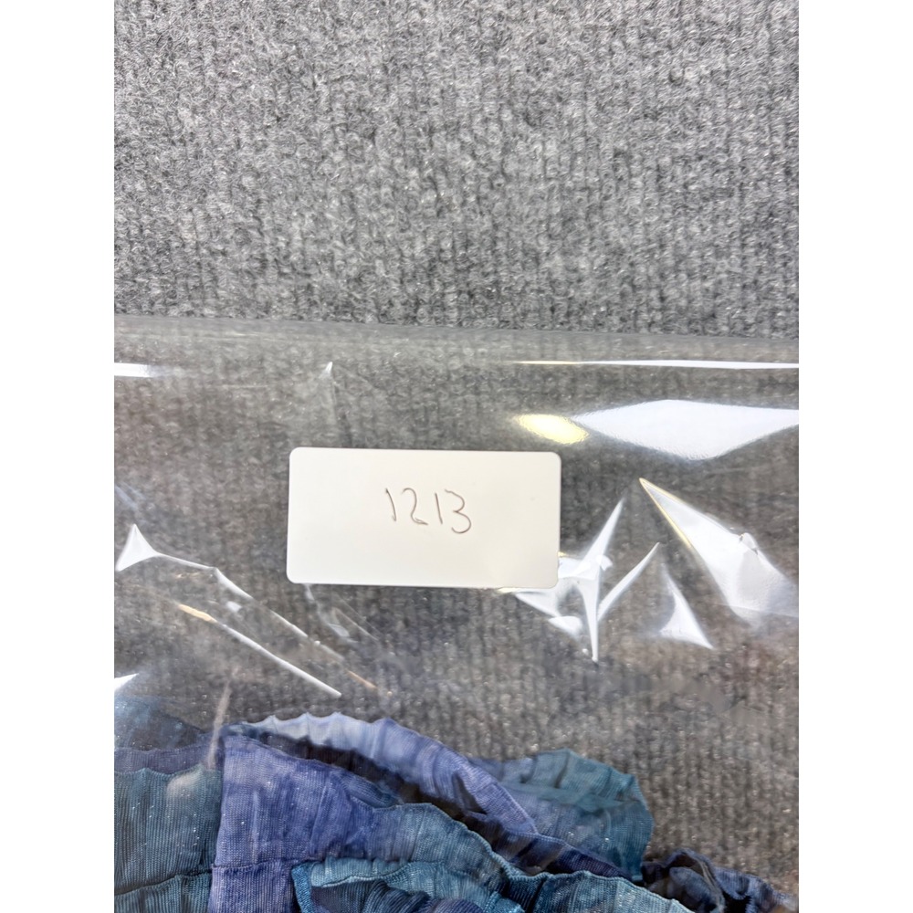 NY Collection Womens Blue Purple Tie Dye Ruffle Tiered Tank Top Shimmer M - Picture 10 of 10